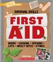 "Survival Skills: FIRST AID. Themen: Burns, Choking, Sprains, Cuts, Insect Bites, Stings. Unten Cody Crane, SCHOLASTIC."

