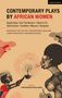 "Contemporary Plays by African Women" über zwei illustrativ gezeichnete Figuren mit stilisierten Details und Bäumen.