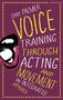 "Chris Palmer Voice Training Through Acting and Movement" – eine Grafik mit offenem Mund und gelbem Punkterahmen.