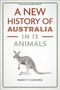 „A New History of Australia in 15 Animals“ steht im Mittelpunkt. Unten ist eine Känguru-Illustration.