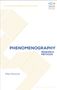 Oben: "BLOOMSBURY RESEARCH METHODS". Titel: "PHENOMENOGRAPHY". Unten: "Mike Mimirinis". Einfache gelbe Linienmuster.