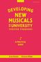 "Developing New Musicals in University Theatre Programs: A Practical Guide" in gelber Schrift auf rotem Hintergrund.