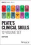 "PEATE'S CLINICAL SKILLS", "PEATE'S BODY SYSTEMS", "12-VOLUME SET", "IAN PEATE". Bunte Symbole für Körpersysteme.