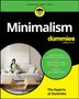 "Minimalism for dummies". Frau auf Sofa, helle, ruhige Umgebung, Grünton-Highlights, minimalistische Einrichtung.