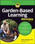 "Garden-Based Learning for dummies" steht im Mittelpunkt. Zwei Personen pflanzen gemeinsam im Garten, Förderthemen sind aufgeführt.
