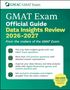 Text: GMAT Exam Official Guide Data Insights Review 2026-2027. 

Beschreibung: Grüner Hintergrund, Text in Weiß und Gelb, vier Symbole, gelbes Hinweisfeld., Buch