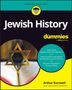 "Jewish History for Dummies." Gelb-schwarzes Design. Davidstern über Buchseite. Autor: Arthur Kurzweil., Buch