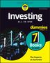 Texte: "Learning Made Easy", "Investing All-in-One", "for dummies", "7 Books in one!", "The Experts at Dummies". Diagramme mit Pfeilen.