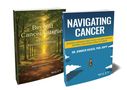 Zwei Bücher: "Beyond Cancer Fatigue" von Jessa Landmann, grüne Waldszene, und "Navigating Cancer" von Dr. Jennifer Kilkus, blau mit Boot., Buch