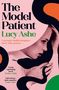 Text: „The Model Patient,“ „Lucy Ashe,“ „Good girl, dutiful daughter, lover,“ mit stilisiertem Profil einer Frau und Schlangenmotiv., Buch