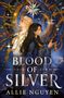"Blood of Silver" und "Allie Nguyen". Zwei Figuren stehen Rücken an Rücken vor einem dekorativen, sternenförmigen Hintergrund.