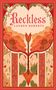 "Reckless" und "Lauren Roberts". Illustration mit floralen Mustern, stilisierten Wolken und einem Pfeil in der Mitte., Buch