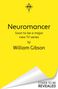 Titel: Neuromancer. Hinweis auf kommende TV-Serie. Autor: William Gibson. Gelber Hintergrund, Eckenbiegung, Logo oben., Buch