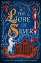 Buchtitel: "The Lore of Silver". Autor: Ruth Frances Long. Verzierungen: Pferd, Dolch, Fenster, Laterne, Ranken., Buch