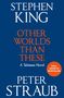 Text: "Stephen King, Other Worlds Than These, A Talisman Novel, Peter Straub." Hintergrund blau, Text weiß und orange., Buch