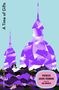 "A Time of Gifts" vertikal, Illustration mit Zwiebeltürmen in Blau- und Violetttönen, darunter Berge und Kiefern., Buch