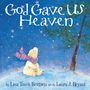 "God Gave Us Heaven" Illustration: Ein Eisbär mit lila Schal sitzt, schaut zu Sternen am Himmel unter einem Baum.