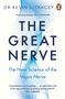 "THE GREAT NERVE" in großen Buchstaben. Blaue Linien formen ein wellenartiges Muster darunter.