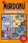 Titel: "MURDOKU". Text: "80 Murder Mystery Logic Puzzles". Szenerie aus verschiedenen thematischen Bereichen., Buch