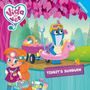 Text: "Vida the Vet," "COVER COMING SOON." Illustration: Mädchen mit rotem Haar, lila Mantel, türkisfarbene Tasche., Buch