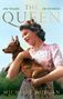 Text: "100 YEARS, 100 STORIES, THE QUEEN, MICHELLE MORGAN". Eine Frau in einem Blumenmuster-Kleid hält einen Hund.