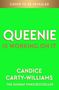 Text: "QUEENIE IS WORKING ON IT", Autor: Candice Carty-Williams, leuchtend grüne Buchcover-Vorschau., Buch