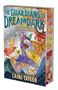 THE GUARDIANS OF DREAMDARK SILKSINGER. Bunte Feen und Schmetterlinge umgeben eine Figur im Vordergrund. Autor: Laini Taylor.