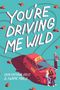 "YOU'RE DRIVING ME WILD" in Weiß. Zwei Figuren neben einem roten Auto mit "Student Driver"-Schild.