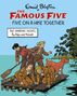 "The Famous Five: Five On A Hike Together. The Graphic Novel by Béja and Nataël. Illustration: Vier Kinder und ein Hund auf einem Floß.", Buch