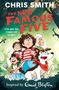 "Chris Smith. Inspired by Enid Blyton. The New Famous Five. Five and the Forest of Secrets. Cover coming soon." Illustration eines fröhlichen Hundes., Buch