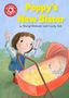 Text: "Poppy’s New Sister" von Sheryl Webster und Cecily Salt. Illustration eines Mädchens mit Kinderwagen., Buch