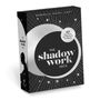 "Danielle Massi, LMFT. The Shadow Work Deck. 40 card deck, guidebook & workbook." Schwarzes Design mit Sternen und Silhouette., Spiele
