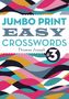 „Jumbo Print Easy Crosswords“, Thomas Joseph, #3. Bunte, gewellte Muster im Hintergrund.