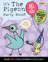 "Es ist das Pigeon Party Book! Happy BIRD-DAY to us!" Bunte Cartoon-Vögel feiern mit Partyhüten und Ballons., Buch