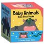 "Baby Animals. Baby Block Books" steht auf der Box. Sie zeigt Illustrationen von Tieren, darunter ein Nilpferd., Buch