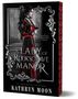 Text: "A Lady of Rooksgrave Manor" und "A Tempting Monsters Novel" von Kathryn Moon. Illustration: Frau im roten Kleid mit Weinglas., Buch