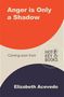 "Anger is Only a Shadow", "Coming soon from", "Elizabeth Acevedo". Logo: "HOT KEY BOOKS", mit einem Schlüsselmotiv. Hintergrund: Orange und Dunkelblau.