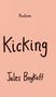 Text: "Practices Kicking Jules Boykoff". Hintergrund in Hellrosa., Buch