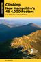 Text: Climbing New Hampshire’s 48 4,000 Footers. Illustration zeigt eine Berglandschaft im Sonnenlicht. Sponsor: American Hiking Society. Autor: Eli Burakian., Buch