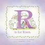 "R is for Risen" steht in großen Buchstaben. Illustration zeigt Jesus, zwei Kinder und ein Grab mit einem Stein., Buch