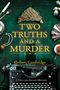 "Cover to be revealed soon!" in Blau oben rechts. Titel: "Two Truths And A Murder" von Colleen Cambridge, mit kleinem Logo.