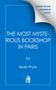 „Cover to be revealed soon! THE MOST MYSTERIOUS BOOKSHOP IN PARIS by Mark Pryor.” Blaues Design mit Logo unten.