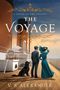 "Cover to be revealed soon!", "THE VOYAGE", "by V.S. Alexander". Schwarzer Hintergrund, kleines blaues Logo unten., Buch