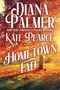 "Diana Palmer, Kate Pearce, Hometown Fall" in großen Buchstaben über einem herbstlichen Park mit buntem Laub und Kürbissen.