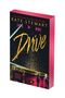 Text: "Cover to be revealed soon! DRIVE by Kate Stewart." Schwarzer Hintergrund mit weiß-blauem Logo unten.