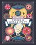 „Words That Changed the World: Albert Einstein's Theory of Relativity“. Illustration mit Einstein und kosmischen Symbolen., Buch