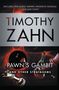 Text: "Timothy Zahn", "Pawn's Gambit and Other Stratagems". Hintergrund: Schachfiguren vor rot-orange leuchtenden Strudeln.