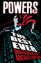 "POWERS", "THE BEST EVER", Brian Michael Bendis, Michael Avon Oeming. Stilvolle Illustration zweier Personen vor Gebäuden.
