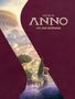 "The Art of Anno 117: Pax Romana." Links ein römisches Kolosseum und eine ländliche Szene mit Frau und Warenkorb., Buch