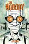 "THE NOBODY" oben, "JEFF LEMIRE" unten. Illustration: Bandagierter Mann mit Brille, Straße im Hintergrund., Buch